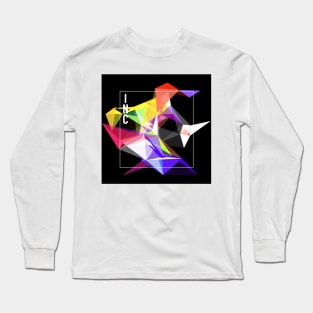 Abstract Geometric Collage Long Sleeve T-Shirt